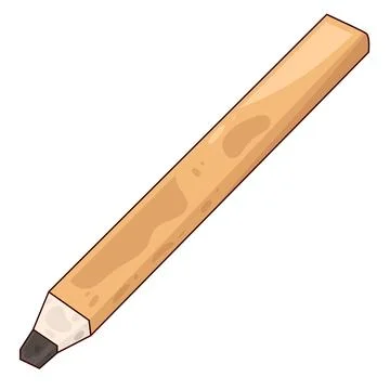 Carpenter pencil illustration Stock Illustration