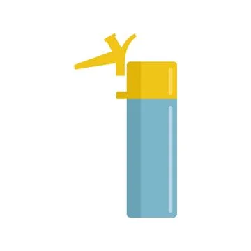 Carpenter polyurethane foam icon flat isolated Stock Illustration