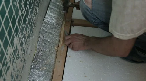 Carpenter repairing the floor Stock Footage 54080424