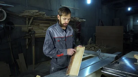 Carpenter talks about the work Stock Footage 102884582