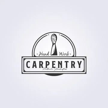 Carpenter tool putty knife logo vector illustration design Stock Illustration