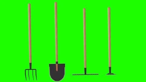 Carpenter tools with green background Stock Illustration