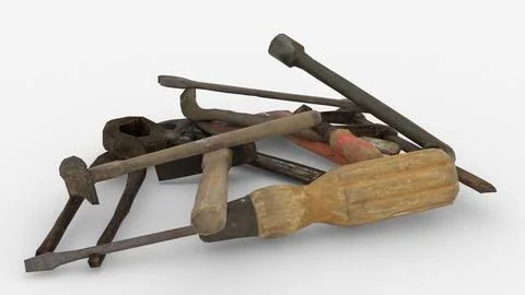 Carpenter tools on white background Stock Illustration