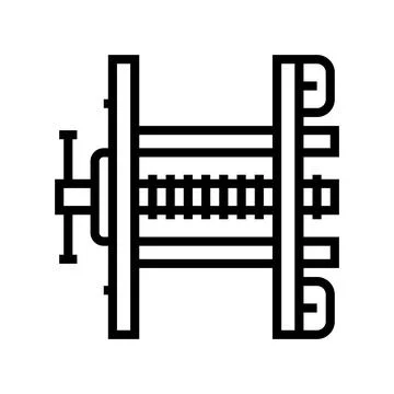 Carpenter vice line icon vector illustration Stock Illustration