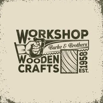 Carpenter Vintage Logo Illustrazione stock