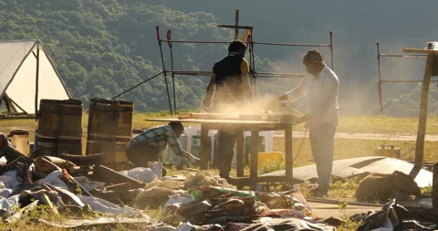 Carpenter at work Video stock 326838621
