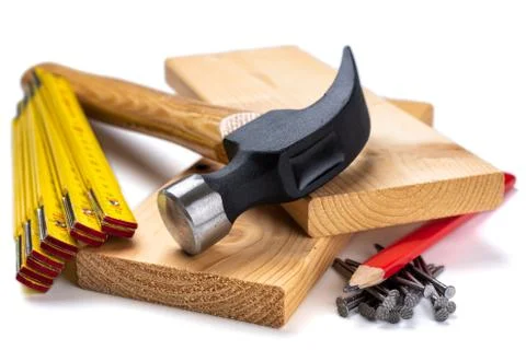 Carpenter work tools. Carpentry. Foto stock