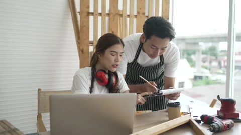 Carpenter work at workshop. Stock Footage 244147047