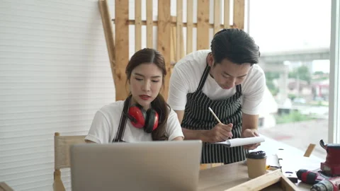 Carpenter work at workshop. 스톡 동영상 244147241