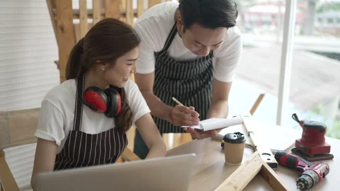 Carpenter work at workshop. Stock Footage 244147298