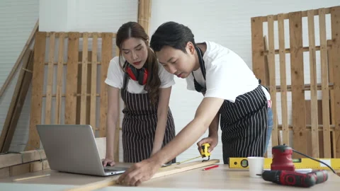 Carpenter work at workshop. Stock Footage 244147508