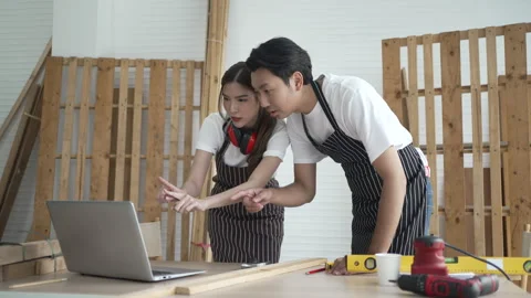 Carpenter work at workshop. Stock Footage 244147521