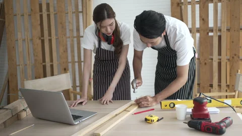Carpenter work at workshop. Stock Footage 244147542