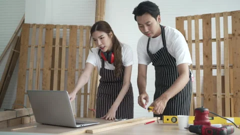 Carpenter work at workshop. Stock Footage 244147694