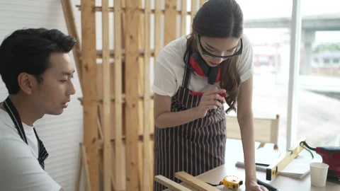 Carpenter work at workshop. Stock Footage 244147919