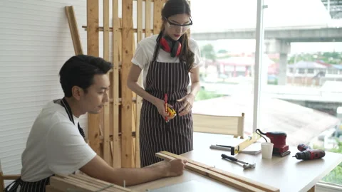 Carpenter work at workshop. 스톡 동영상 244147920