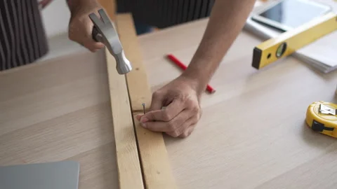 Carpenter work at workshop. 스톡 동영상 244147975