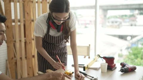 Carpenter work at workshop. 스톡 동영상 244147999