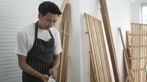 Carpenter work at workshop. Stock Footage 244148127