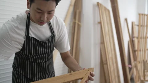 Carpenter work at workshop. Stock Footage 244148163