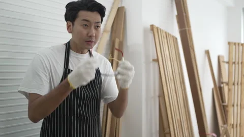 Carpenter work at workshop. 스톡 동영상 244148168