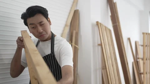 Carpenter work at workshop. Stock Footage 244148213