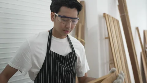 Carpenter work at workshop. Stock Footage 244148258