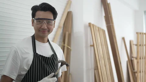 Carpenter work at workshop. 스톡 동영상 244148366