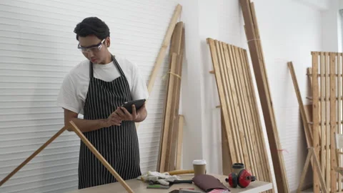Carpenter work at workshop. Stock Footage 244148374