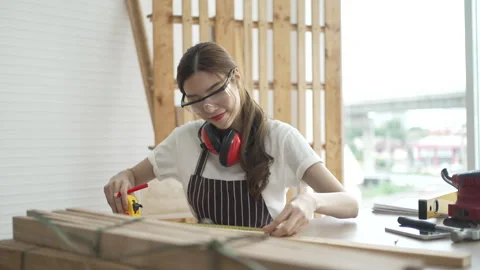 Carpenter work at workshop. Stock Footage 244148561