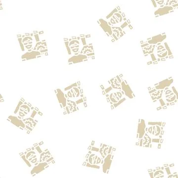 Carpenter worker glyph vector seamless pattern Illustrazione stock
