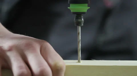 Carpenter working, Electric Drill Stock Footage 53063916
