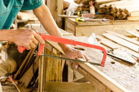 Carpenter working 스톡 사진