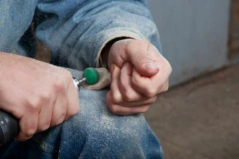 Carpenter is working Stock Photos