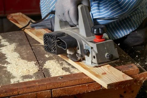 Carpenter is working Stockfoto's