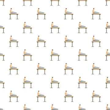 Carpenter working on wood pattern illustration Illustrazione stock