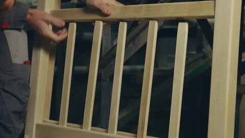 Carpenter working in the workshop Stock Footage 100182074