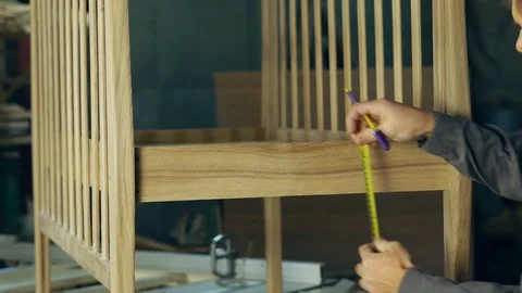 Carpenter working in the workshop Stock Footage 101224617