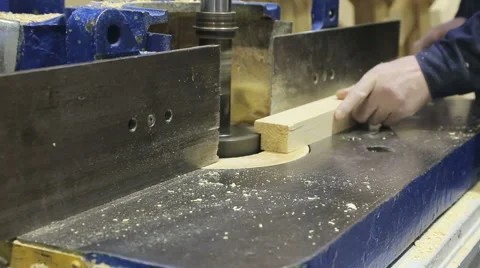 Carpenter works for the machine Video stock 61921776