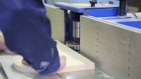 Carpenter works for the machine Stock Footage 61925157