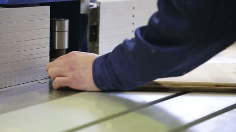 Carpenter works for the machine Stock Footage 61927841