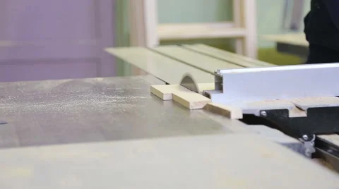 Carpenter works for the machine Stock Footage 61928989