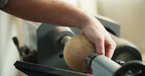 The carpenter in the workshop is subject to changing the wooden part. Stock Footage 197065292