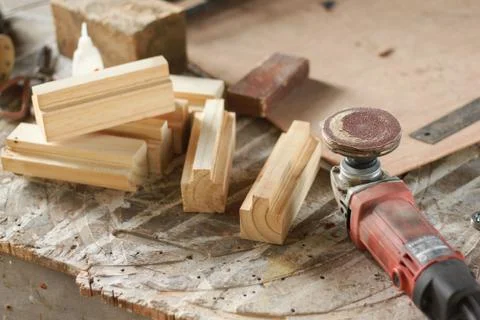 Carpenter workspace Stock Photos
