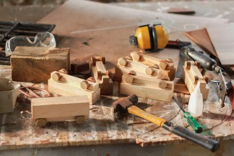 Carpenter workspace Stock Photos