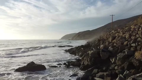 Carpenteria Beach Rocks 4 Stock Footage 154659965