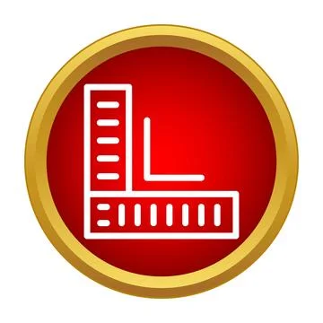 Carpenters square tool measuring construction dimensions icon Stock Illustration
