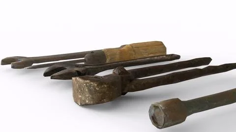 Carpenter's tools with white background Illustrazione stock