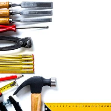 Carpenter's work tools. Carpentry. 스톡 사진