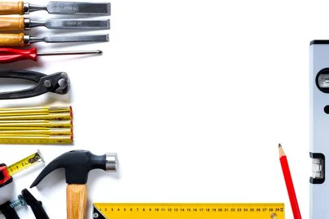 Carpenter's work tools. Carpentry. Foto stock